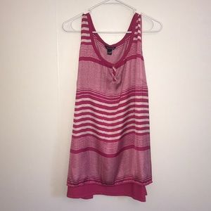Pink & White George Stripe Tank Top